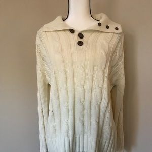 Vintage 1970s knitted white sweater